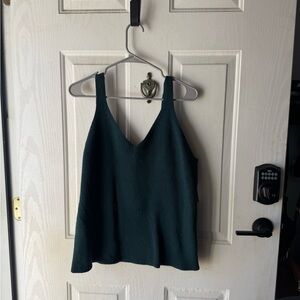Green sweater material tank top